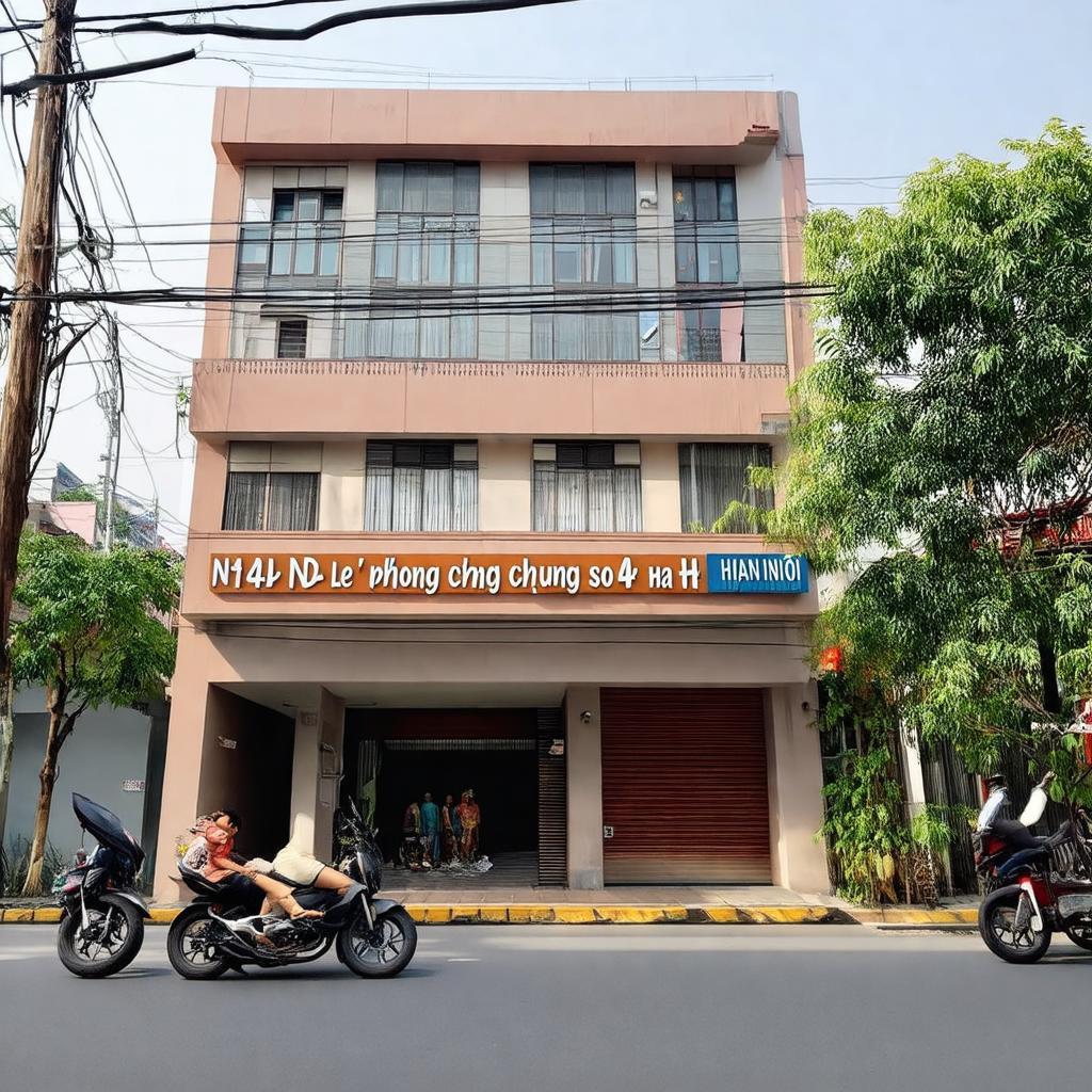 Ban đồ và mặt tiền Phòng Công chứng số 4 Hà Nội tại N4D Lê Văn Lương